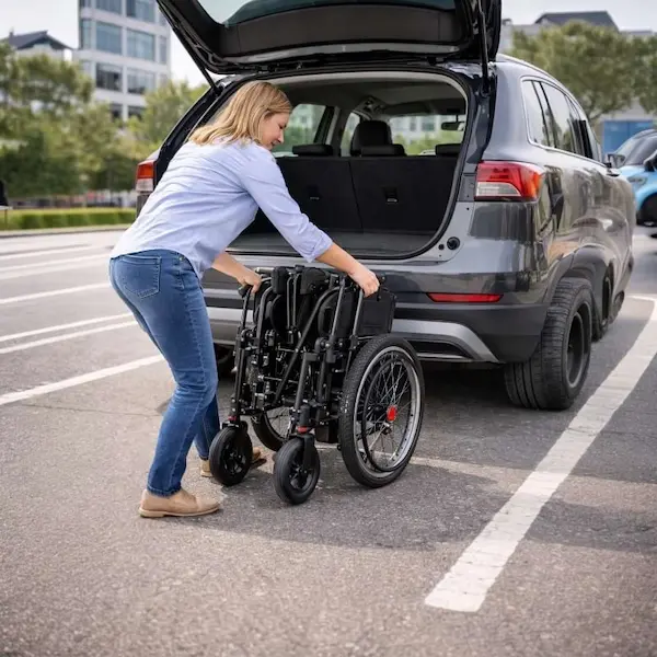 Elektrický invalidný vozík ELECTRIC-TIM pohodlné nakladanie do auta