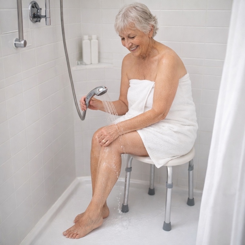 Sprchová stolička do malej kúpeľne Cameron