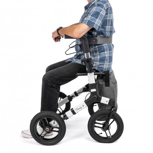 Odľahčené 4-kolesové chodítko RANGER bielo-čierne