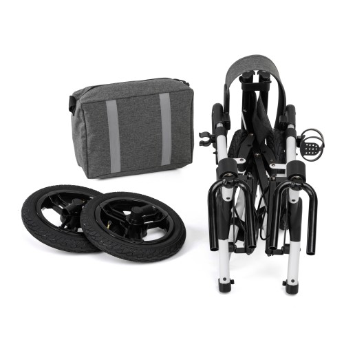 Odľahčené 4-kolesové chodítko RANGER bielo-čierne