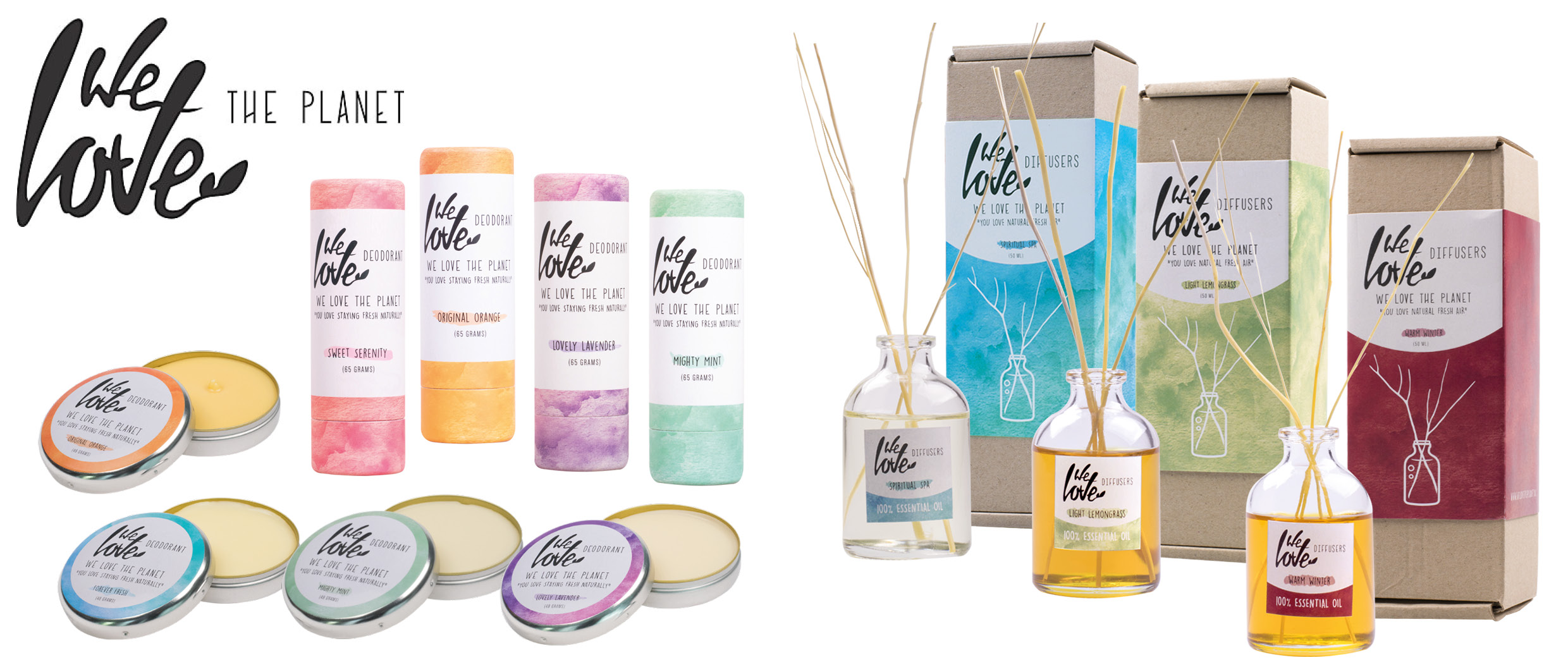 Prírodný tuhý deodorant "Original Orange" We Love the Planet 65 g