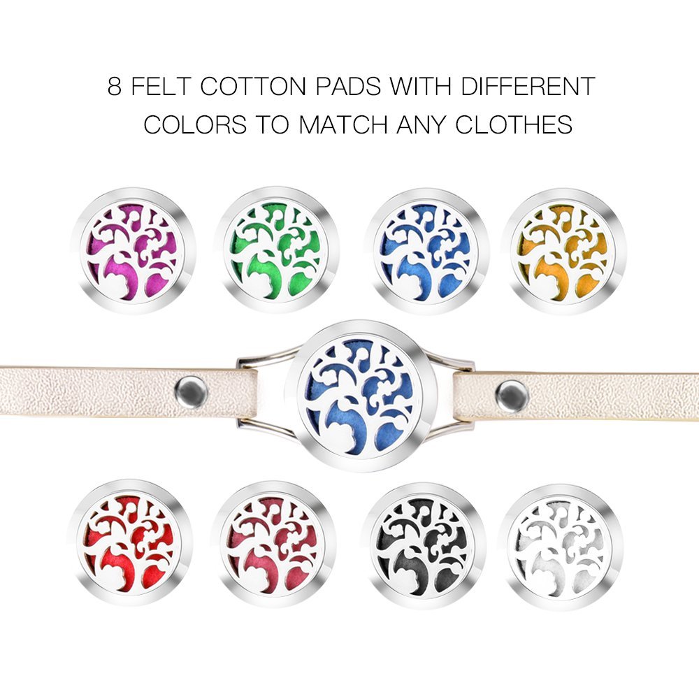 Aroma difúzny náramok Strom života dvojitý kožený remienok + Doterra wild orange 5ml