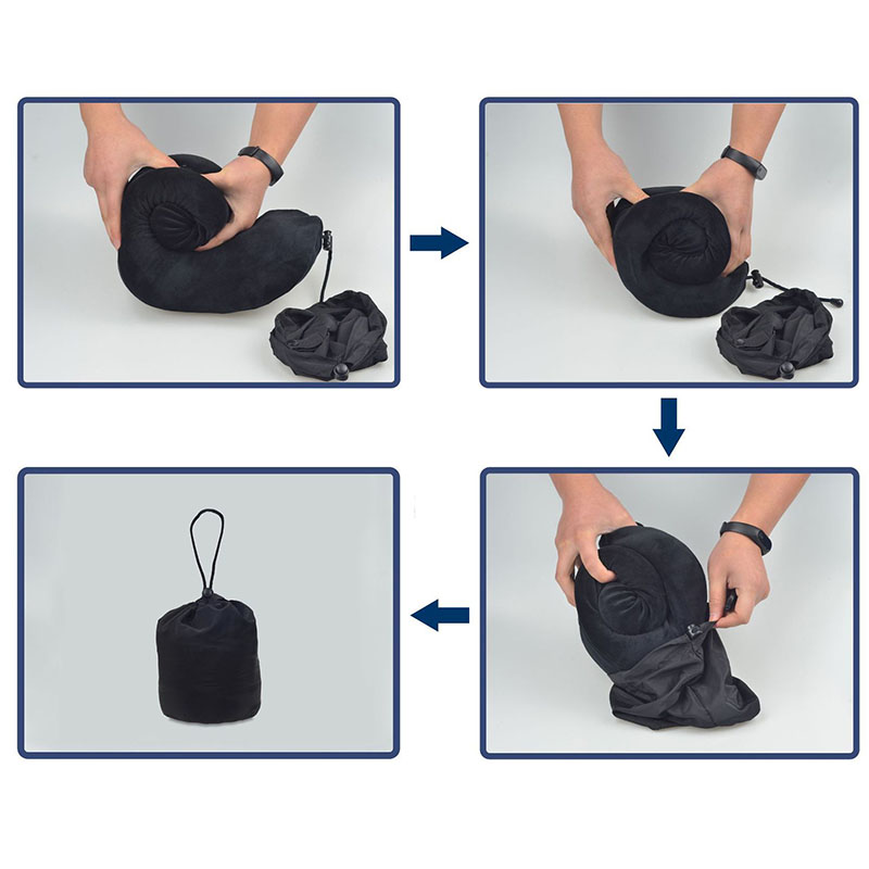 Cestovný vankúš z pamäťovej peny tmavomodrý