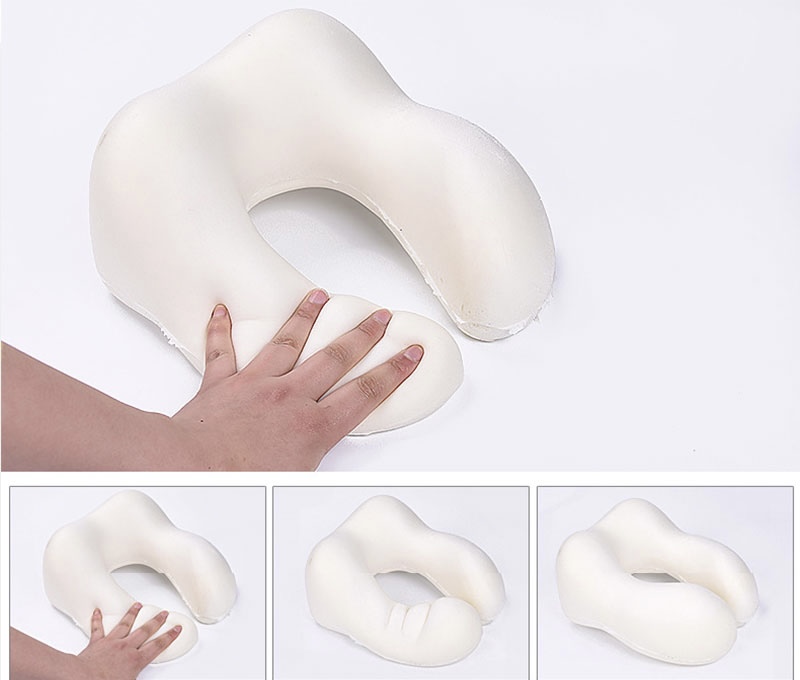 Cestovný vankúš z pamäťovej peny ružový