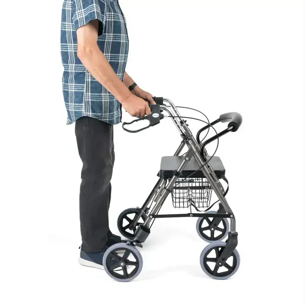 Štvorkolesové chodítko RA882 červené, odľahčené