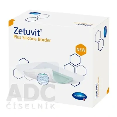 Zetuvit Plus Silicone Border kompres sterilní 17,5x17,5 cm, 1x10 ks