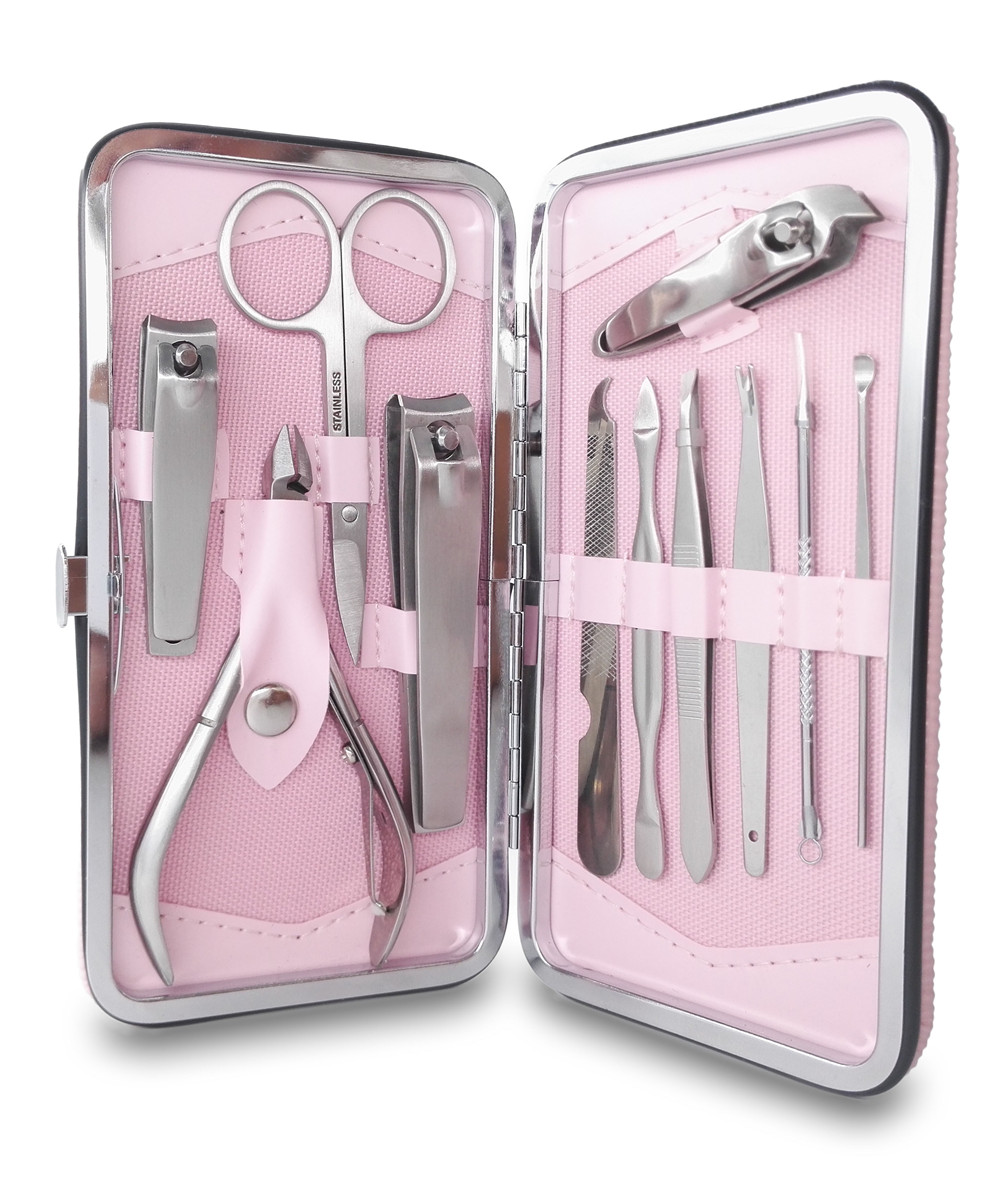 Manikúrny set dámsky 11 dielny ružová