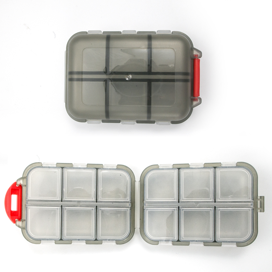 Dávkovač liekov týždenný 12 dielny cestovný sivý