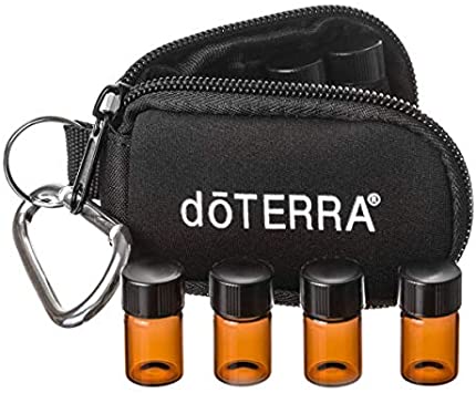 DoTerra kľúčenka s 8 x 2ml fľaštičkami sivá