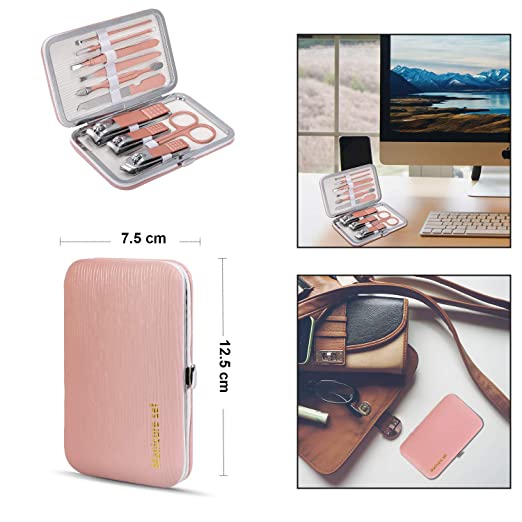 Manikúrny set dámsky 10 dielny ružová