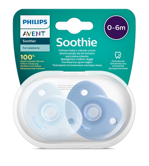 Philips AVENT Cumlík 0-6m Soothie chlapec 2 ks