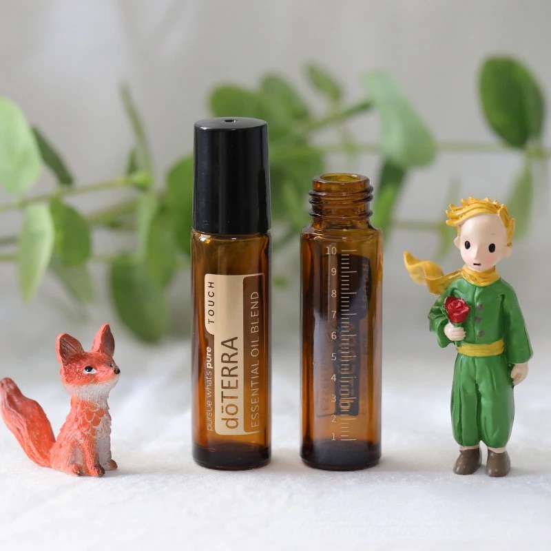 DoTERRA Jantárové guľôčkové fľaštičky so stupnicou 10 ml 2 ks