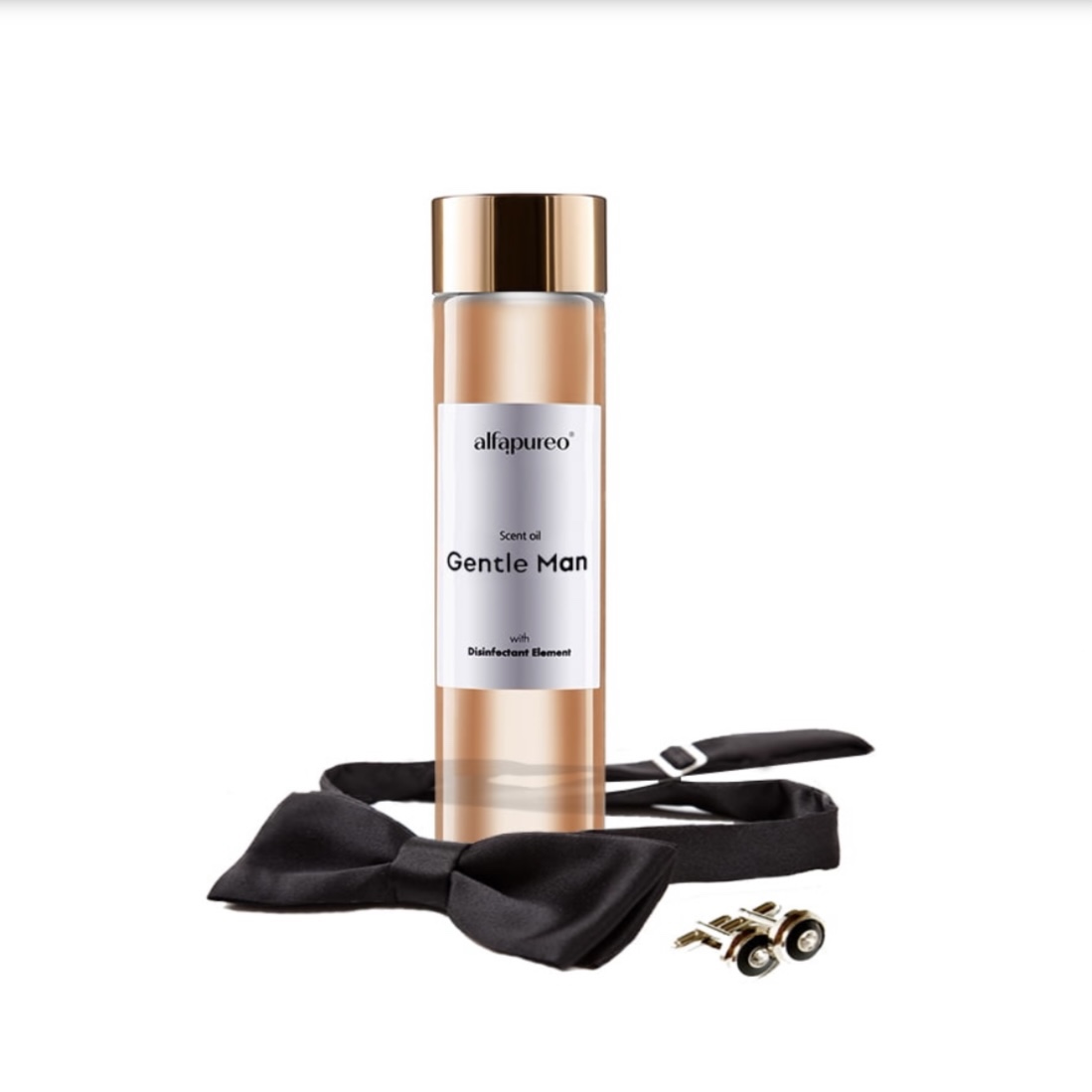 AlfaPureo difuzér Basic čierny + 200 ml Gentle Man – dezinfekčný aroma olej