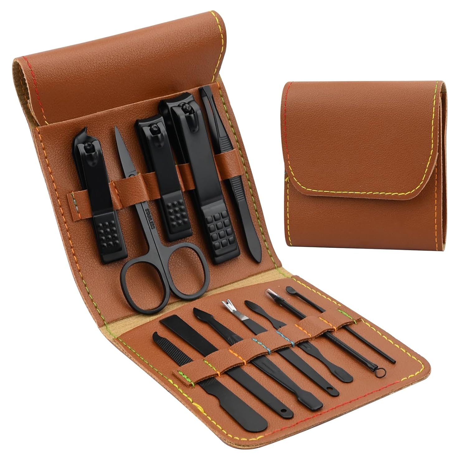 Manikúrny set pánsky 12 dielny hnedý