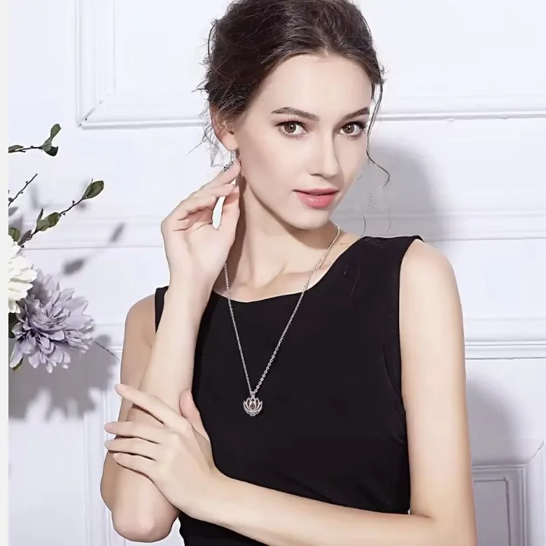 Aroma difúzny náhrdelník Lotosový kvet lávové kamene + doTERRA Wild orange 5ml