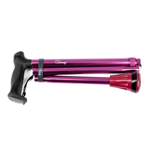 Vychádzková skladacia palica PRIMETIM ružová