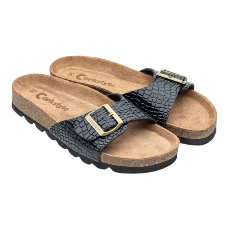 Sandále ortopedické č.39 Corkstyle PARIS BLACK