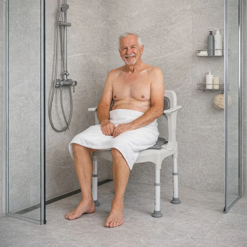 Timago Toaletná sprchovacia stolička Movano, 150 kg