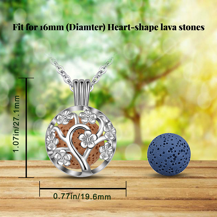 Aroma difúzny náhrdelník Harmony Flower s lávovými kameňmi