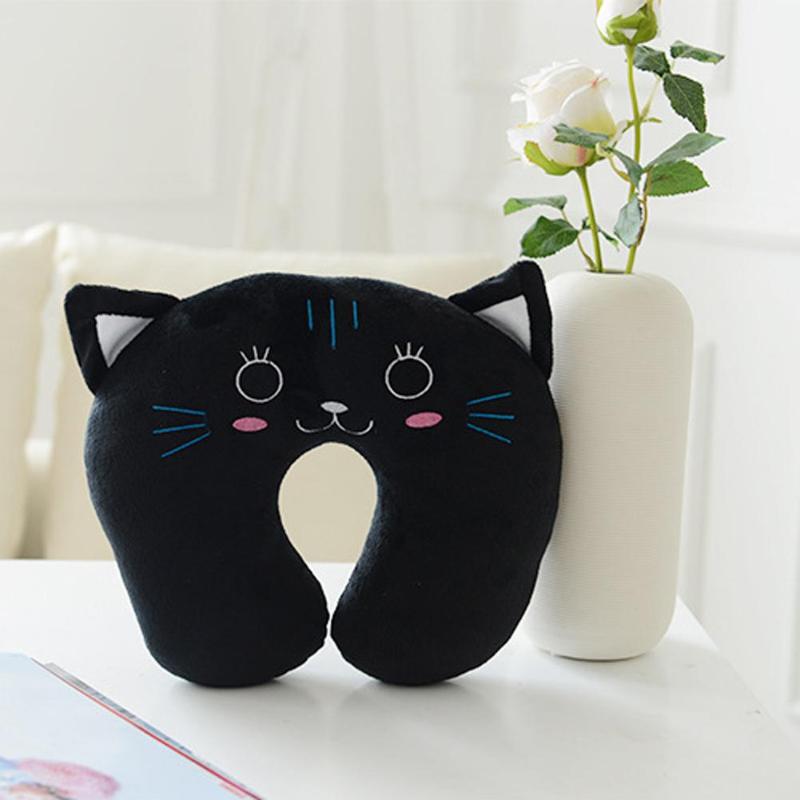 ZDRAVKO Detský cestovný vankúš Mačička čierna