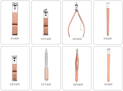 Manikúrny set dámsky 16 dielny ružová