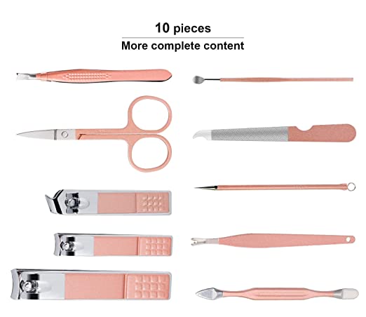 Manikúrny set dámsky 10 dielny ružová