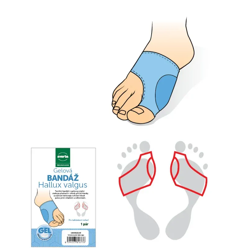 Svorto gélová bandáž Hallux valgus
