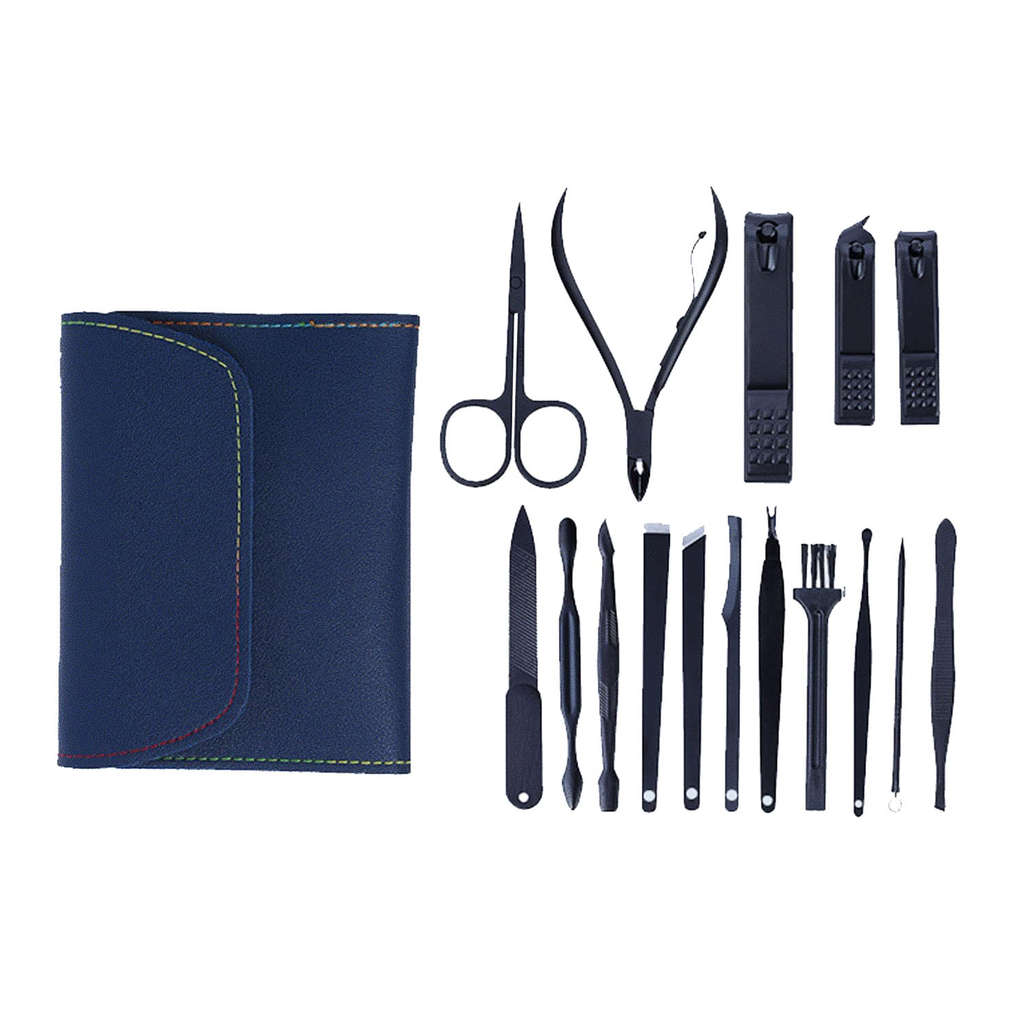 Manikúrny set pánsky 16 dielny modrý