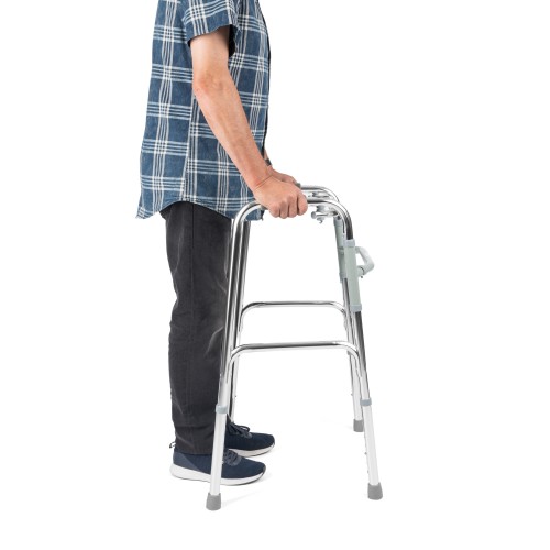 Chodítko pevné kĺbové skladacie FS 913L strieborná