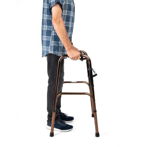 Chodítko pevné kĺbové skladacie FS 913LBR hnedá metalíza