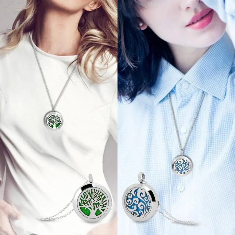 Aroma difúzny náhrdelník strieborná farba 50 cm Vincenza