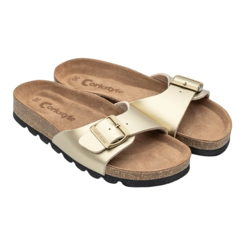 Sandále ortopedické č.40 Corkstyle PARIS GOLD