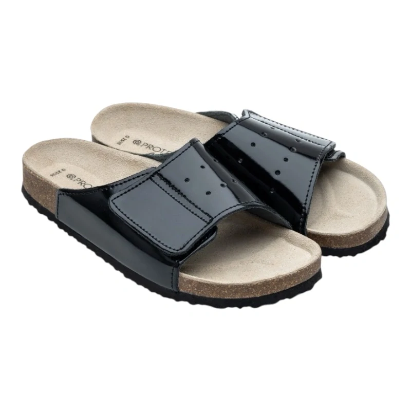 Sandále ortopedické č.38 T56 PROTETIKA lesklá čierna