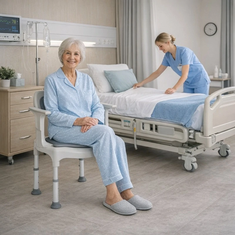 Timago Toaletná sprchovacia stolička Movano, 150 kg