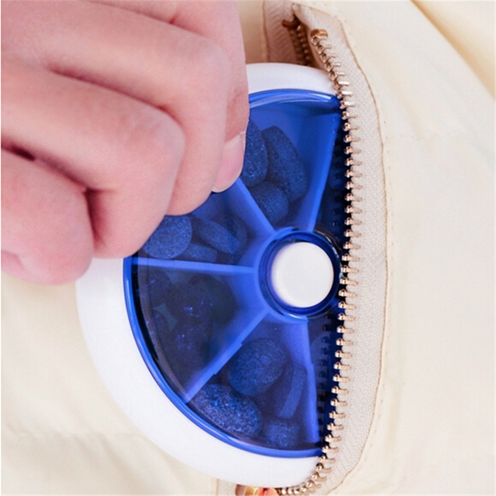 Dávkovač liekov týždenný 7 dielny otočný