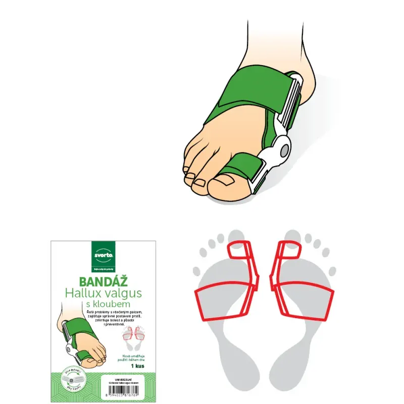 Svorto bandáž hallux valgus s kĺbom