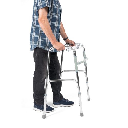 Chodítko pevné kĺbové skladacie FS 913L strieborná