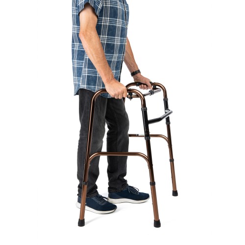 Chodítko pevné kĺbové skladacie FS 913LBR hnedá metalíza