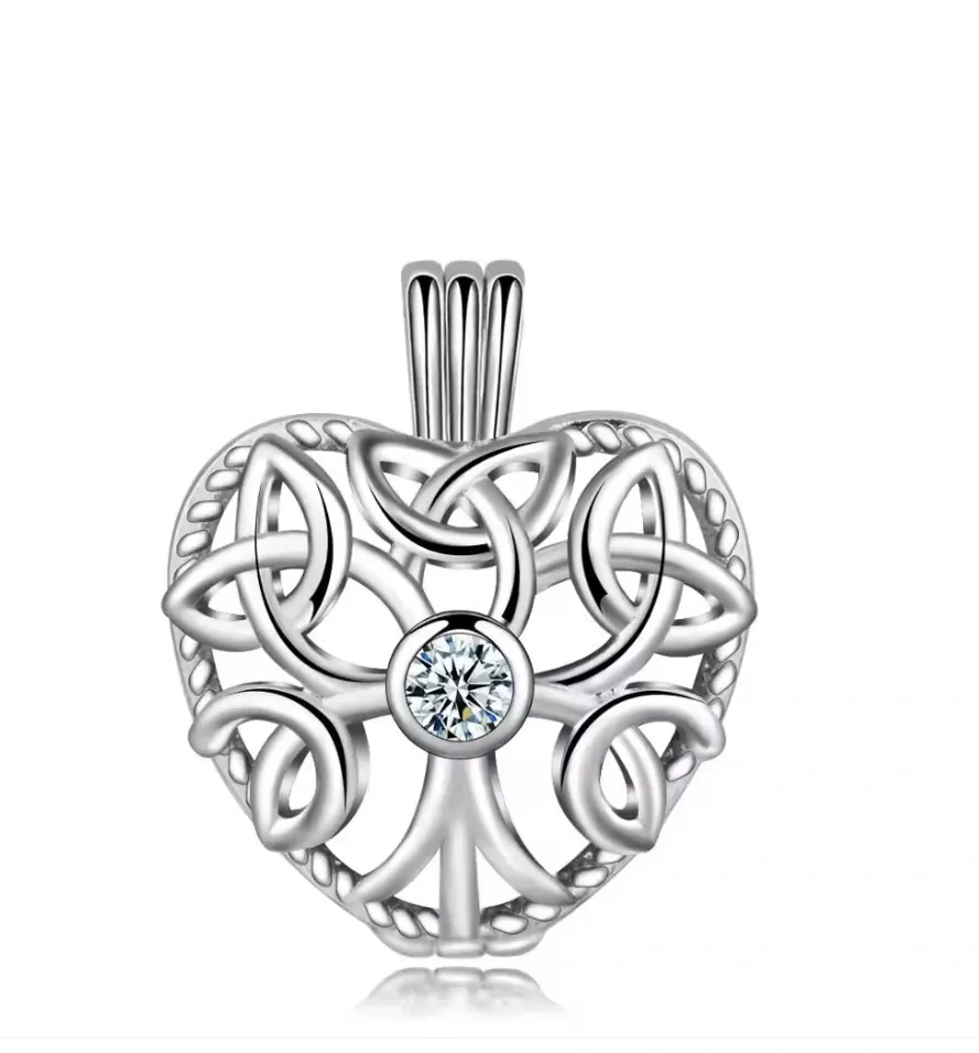 Aroma difúzny náhrdelník Srdce so zirkónom lávové kamene + doTERRA Wild orange 5ml