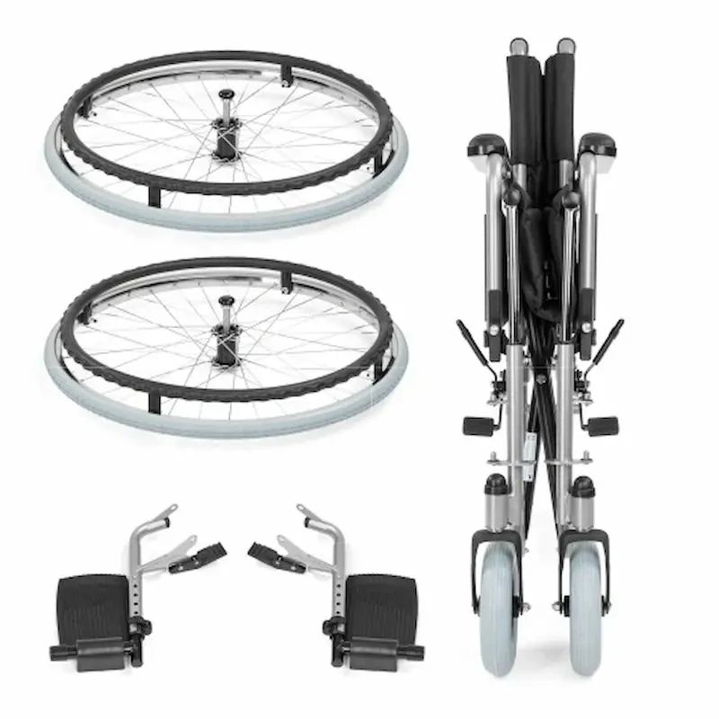 Invalidný vozík CLASSIC H011 – oceľový, 51 cm