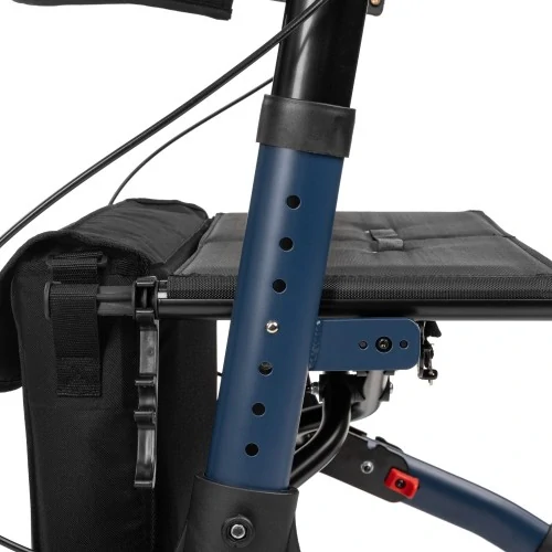 Odľahčené 4-kolesové chodítko YOLA AIR, pneumatické kolesá,  modré, 136 kg