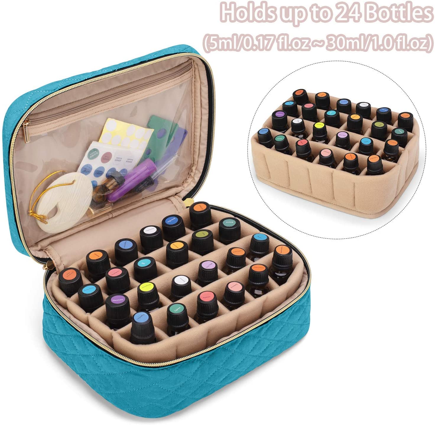 Taška na esenciálne oleje 24 x 5-30 ml modrá