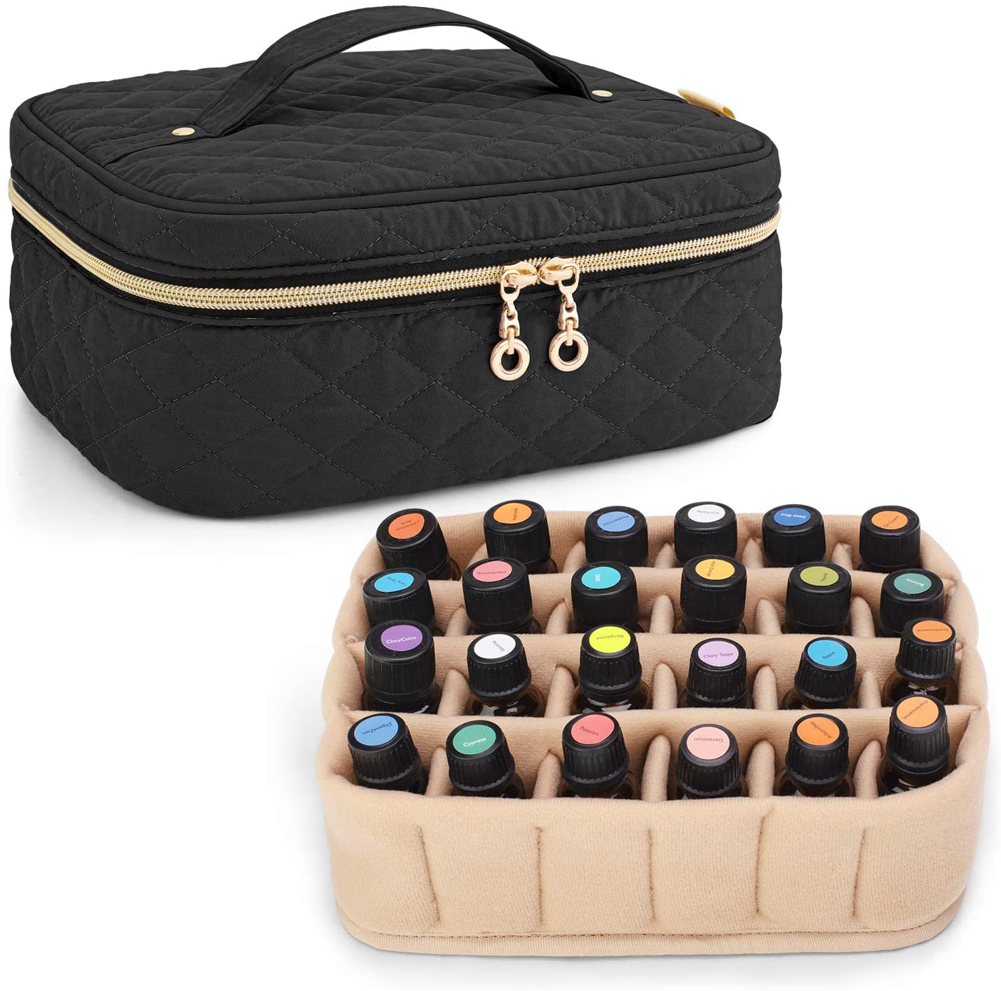 Taška na esenciálne oleje 24 x 5-30 ml čierna