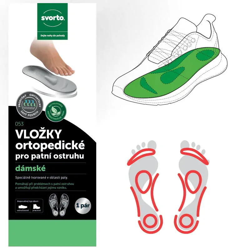 Svorto vložky ortopedické pre pätnú ostrohu pánské