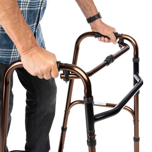 Chodítko pevné kĺbové skladacie FS 913LBR hnedá metalíza