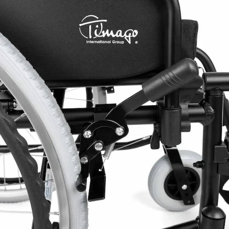 Timago EVERYDAY-TIM T101 odľahčený invalidný vozík šírka 46cm, čierny, pevné kolesá