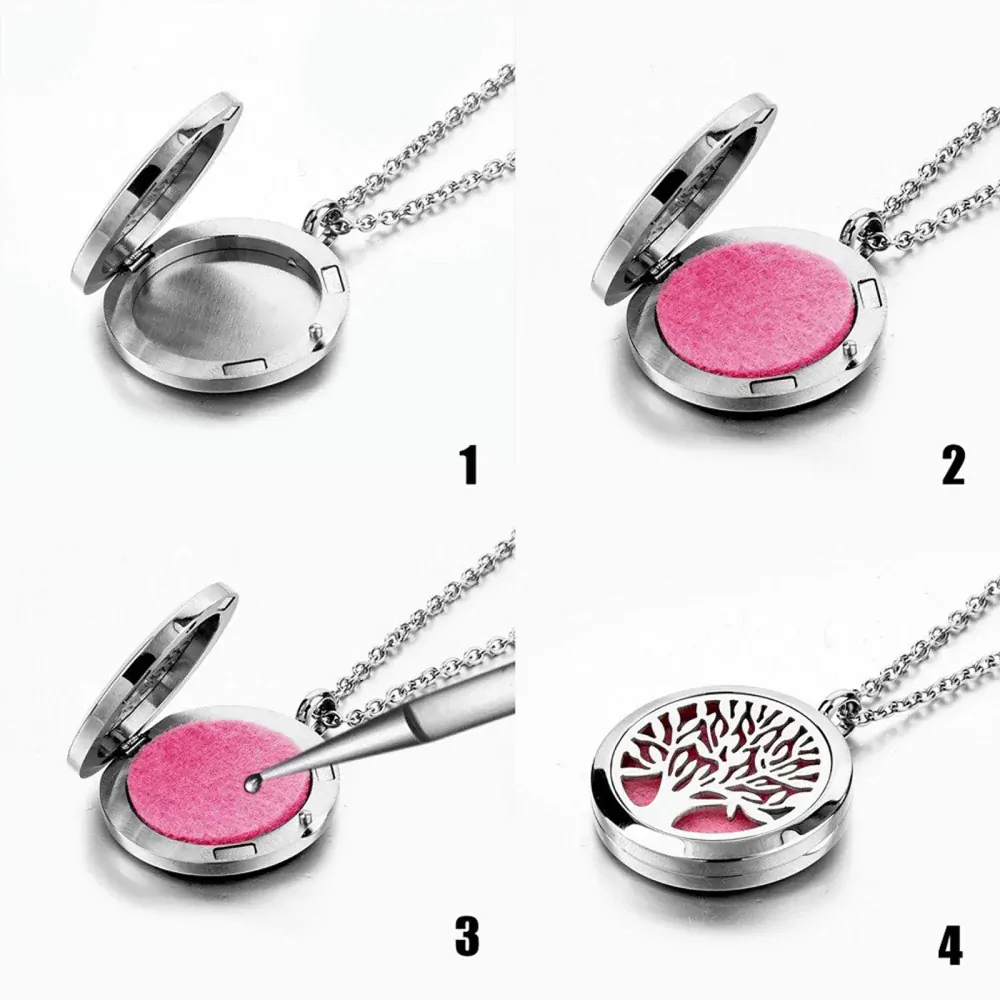 Aroma difúzny náhrdelník strieborná farba 50 cm Vincenza