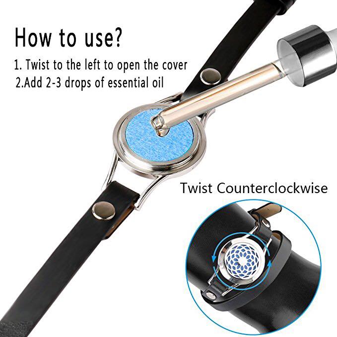 Aroma difúzny náramok Sunflower dvojitý kožený remienok