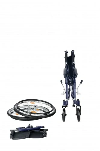 Timago ľahký invalidný vozík EXCLUSIVE-TIM LIGHT, šírka 46cm, modrý, pevné kolesá