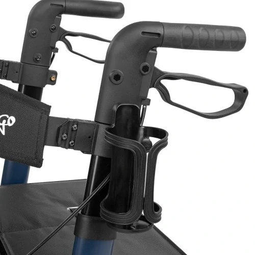 Odľahčené 4-kolesové chodítko YOLA AIR, pneumatické kolesá,  modré, 136 kg